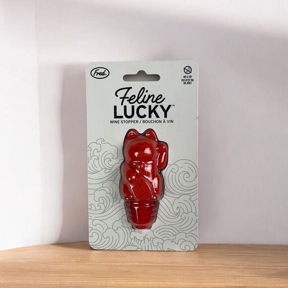 🆕 Fred Feline Lucky Cat Bottle Stopper 😻 - Picture 5 of 8
